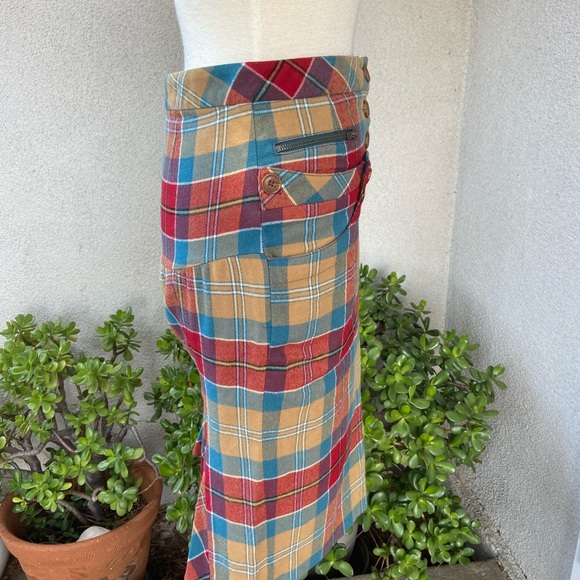 L.A.M.B. Plaid avant-garde skirt lined sz 6 - Picture 3 of 12